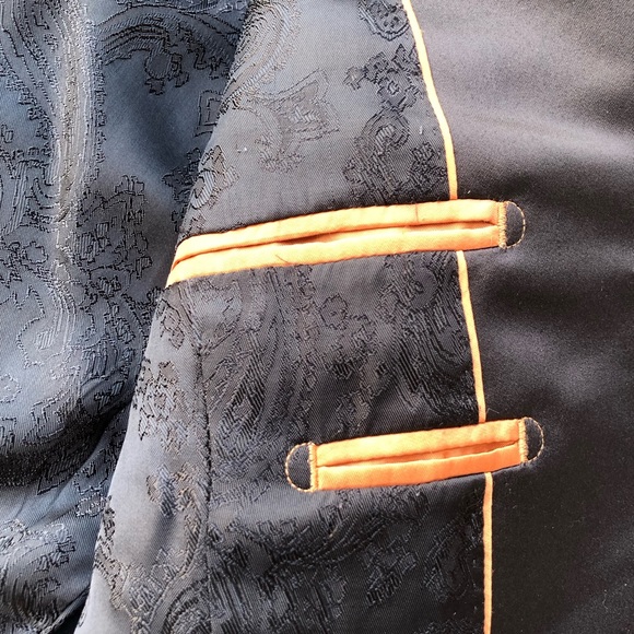 Paul Betenly Rocco Tuxedo Jacket Black 100% Wool Super 120s 38S - Picture 8 of 16